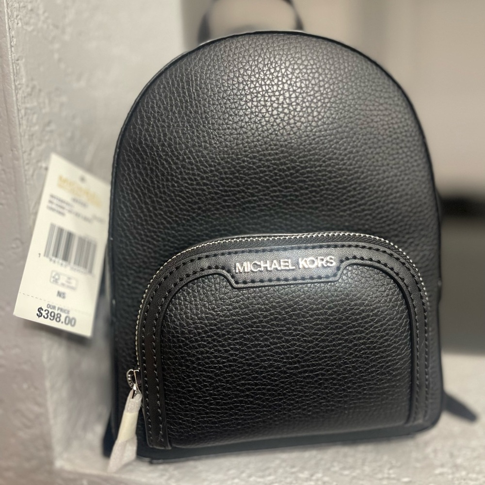 Michael Kors Leather Black Backpack